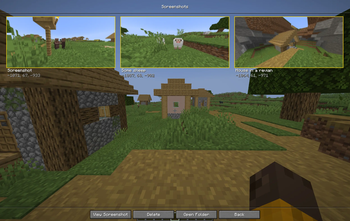 Screenshot menu