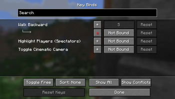 Unbound keys with Controlling