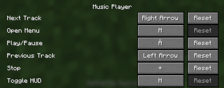 Music Player Binds in Options