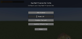 Config menu