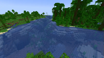 jungle and river without retinted waters