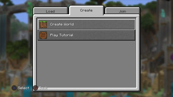 World Creation Screen