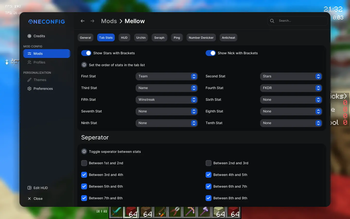 Customise Tabstats