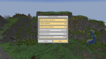 Emotify settings