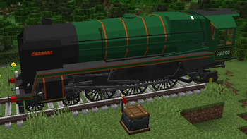 Traincraft train on Create rails