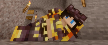 Netherite Armor | Posing on the ground