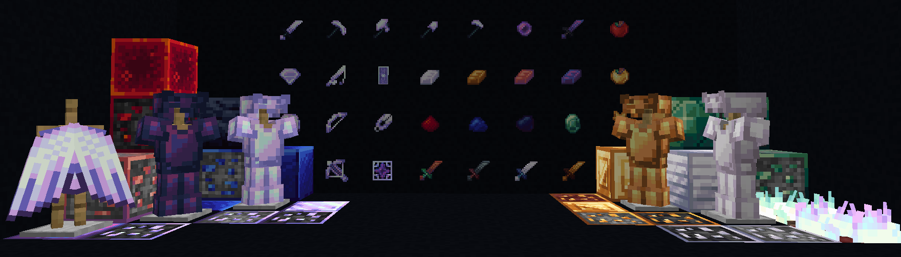 A showcase of minecraft item textures.