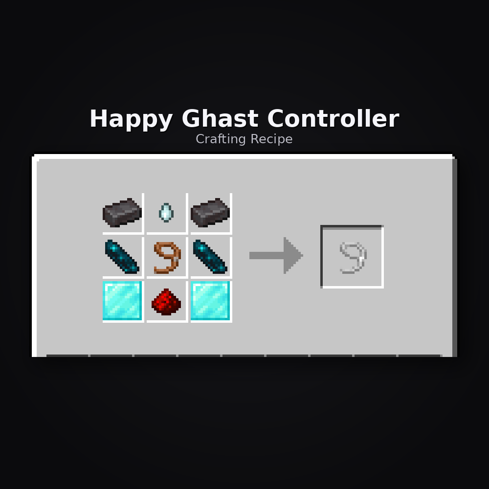 Happy Ghast Controller crafting recipe