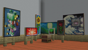 showcasing Rana, Red Dawn, Sunflower, Picturesque, Alpha, Rosemaling and Waves paintings