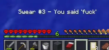 Swear counter text