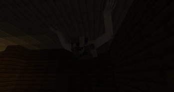 SCP-4666 hanging from the ceiling