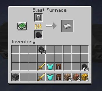 Iron armor piece/tool → Iron ingot