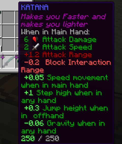 Enderite Katana Stats