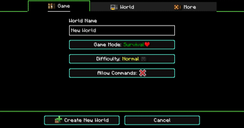 New Look for the UI (World Creation Menu)