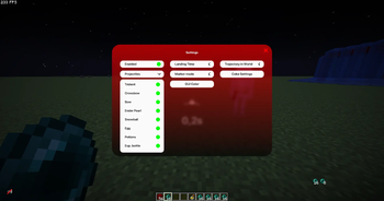 GUI with settings module.