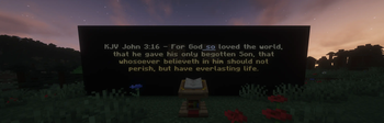 Lectern floating verse with audio