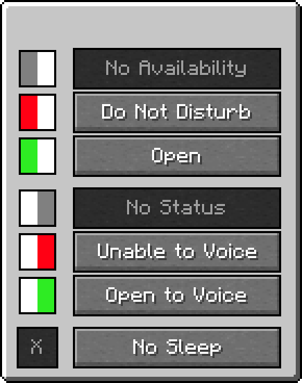 example status menu