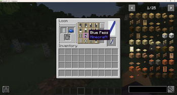 A tooltip that has been added to the selection buttons in the loom GUI.