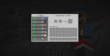 Wandering trader trades.