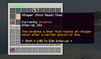 Villager Restock Timer