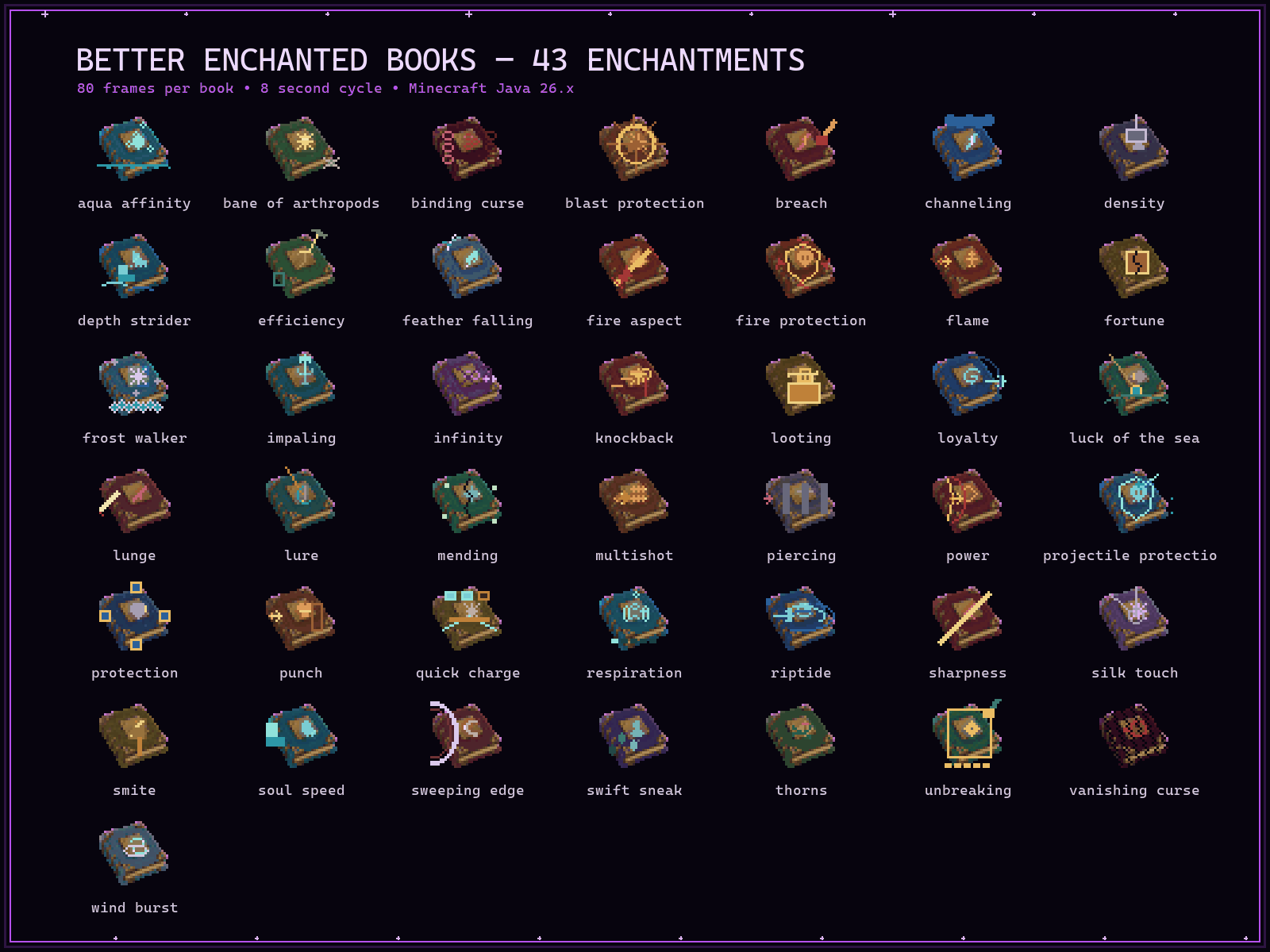 All 43 Better Enchanted Books designs