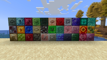 All the new ores in the modpack.