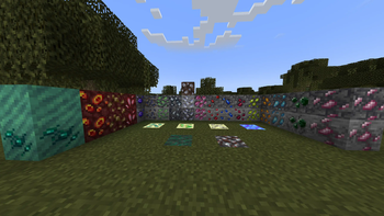 All new naturally generated ores in the modpack.