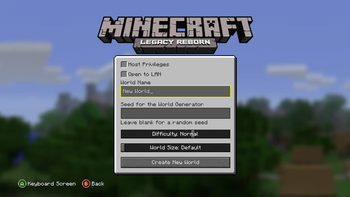 TU1 Create World Screen