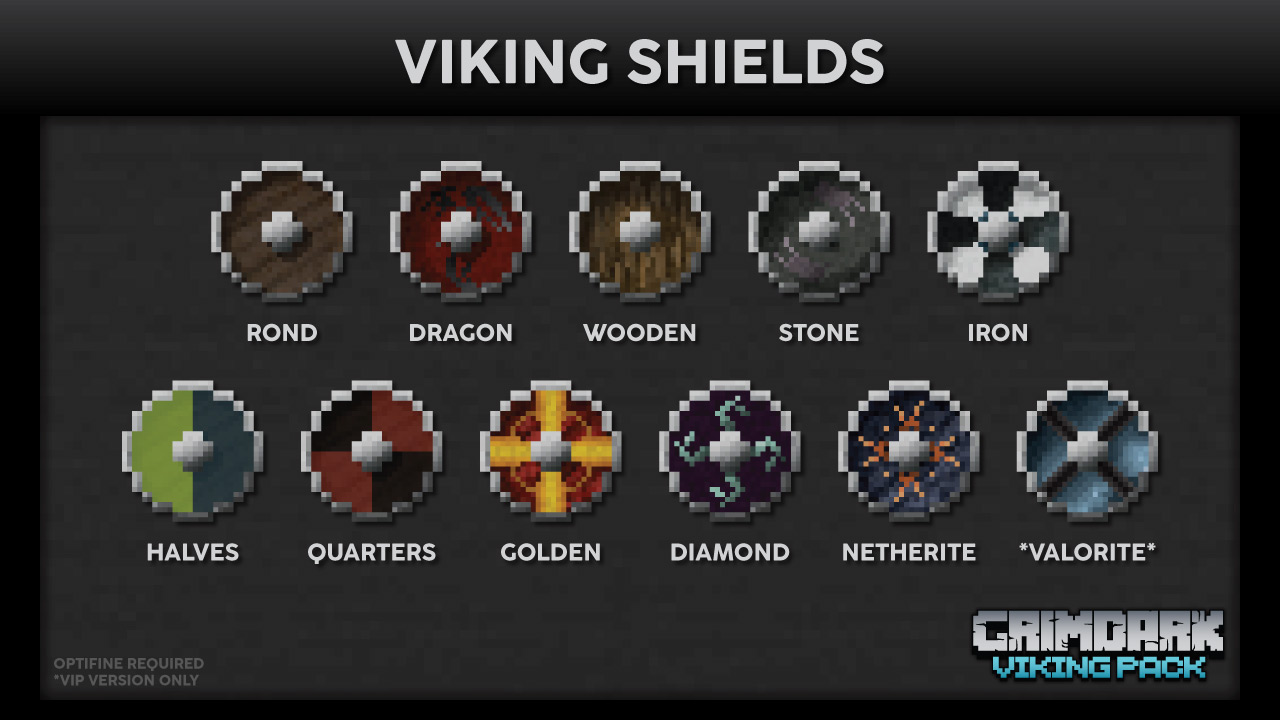 Round Shield textures for the Grimdark Viking Pack by Kalam0n