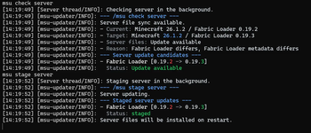 Check and stage server Updates