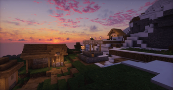 Sunset over a Village