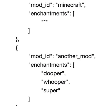 Enchantment Blacklist JSON Example