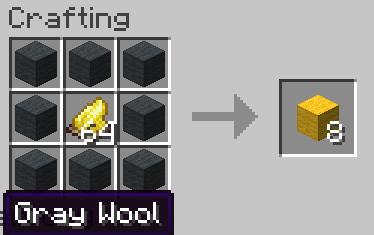 Gray Wool to Yellow Wool