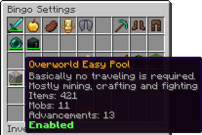 Settings Pool