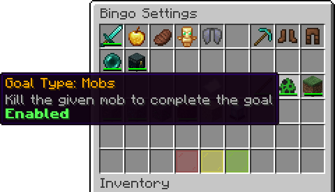 Settings Goal Type