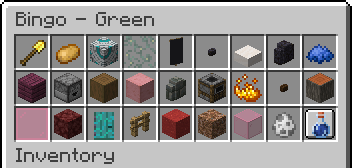 Bingo Goals Inventory