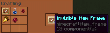 Invisible Item Frame Crafting