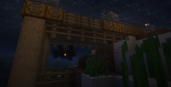 Amalgawn under a dock