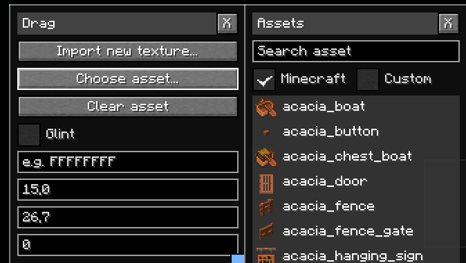 Assets browser