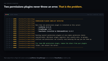 Console Warning