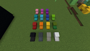 The seats with different colors