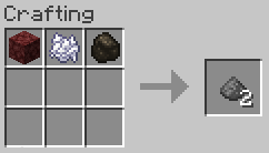 Gunpowder craft using netherrack.