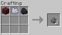 Gunpowder craft using netherrack.
