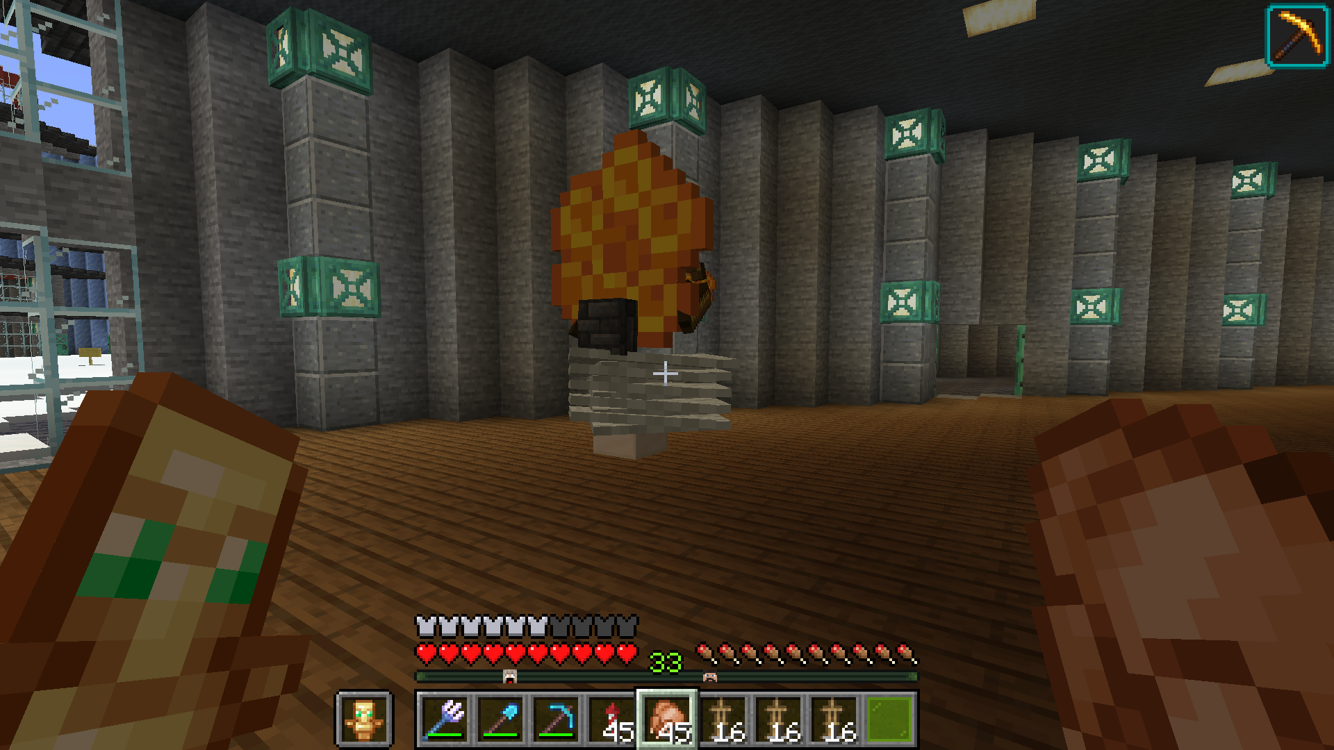 Demonstration of facebar on the HermitCraft server