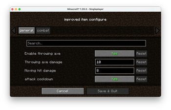 configure menu