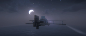 flying over the ocean