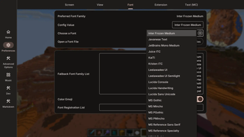 Config Screen
