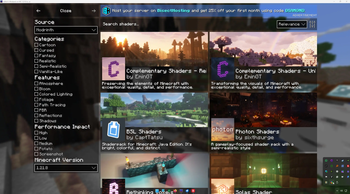 Ingame Shader and Texturepack updater or downloader