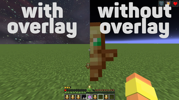 With and without overlay