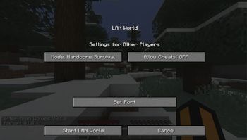 New button in open to LAN GUI